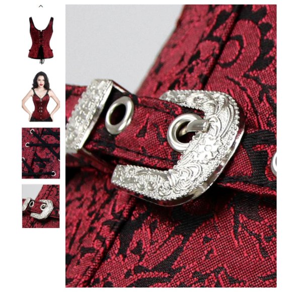 Kimring | Corset Top | Gothic Steampunk Steel Boned Bustier - Picture 5 of 5